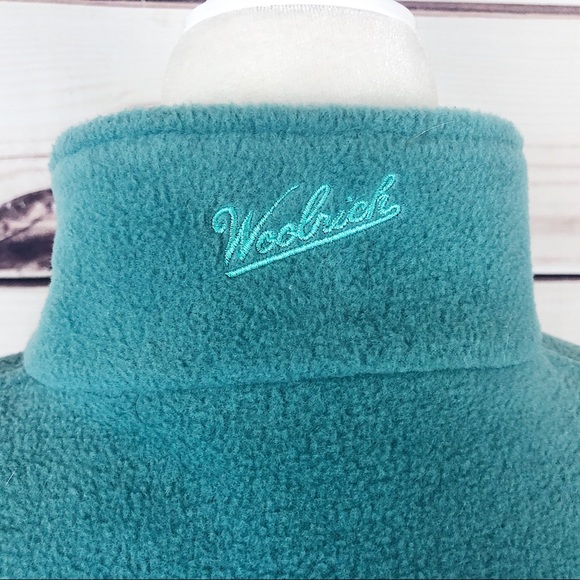 Woolrich Mint Green Zip Up Fleece Vintage Vest - Picture 6 of 8